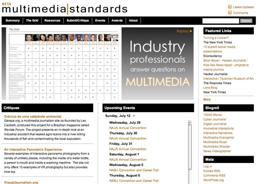 Multimedia Standards (Beta) - A comprehensive resource for multimedia journalists Multimedia Standards (Beta) - A comprehensive resource for multimedia journalists